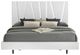 New Classic® Home Furnishings Europa Glossy White Queen Panel Bed with Nightstand-5