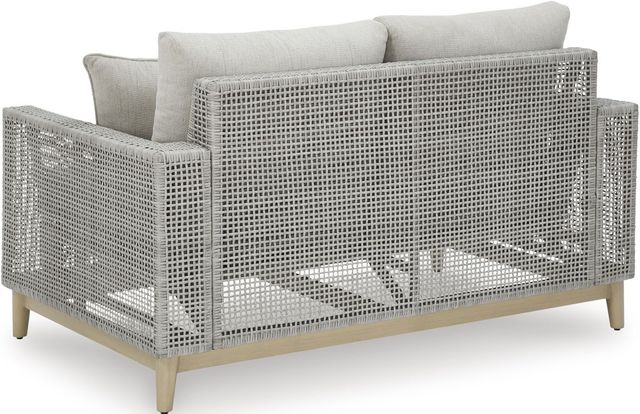 Signature Design by Ashley® Seton Creek Gray Outdoor Loveseat with Cushion-2
