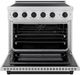 ZLINE Autograph Edition Paramount 36" Satin Stainless Steel Pro Style Induction Range with Matte Black Accents-1