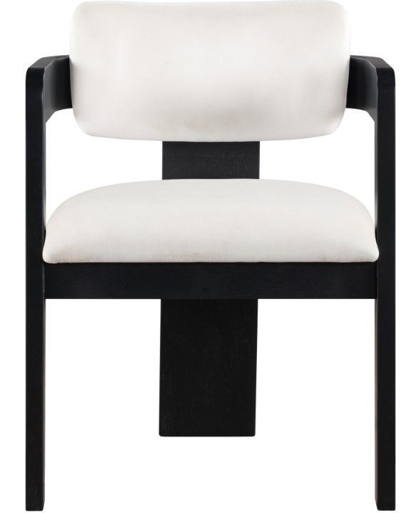 Meridian Furniture Sacha Cream/Black Velvet Dining Chair-1