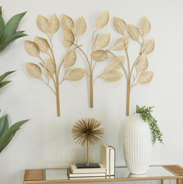 Deco Marche Gold Leaf Wall Decor-3