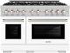 ZLINE Select 48" Satin Stainless Steel Pro Style Dual Fuel Range with White Matte Door-0