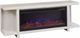 aspenhome® Latitude Brushed White 67" Open Fireplace Console-0