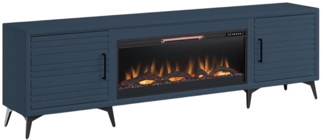 Legends Home Real Cozy Malibu Denim Blue 95" Fireplace Console-0