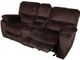 Porter International Designs Ramsey Chocolate Console Manual Gilder Reclining Loveseat-3