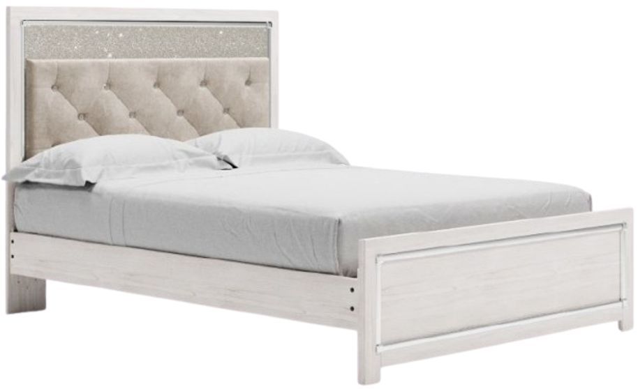 Signature Design by Ashley® Altyra White Queen Upholstered Panel Bed