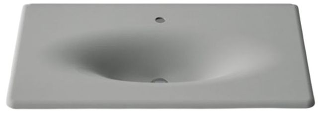 Kohler Iron/Impressions® Basalt 37" Enameled Cast Iron Vanity Top with Integrated Oval Sink-3