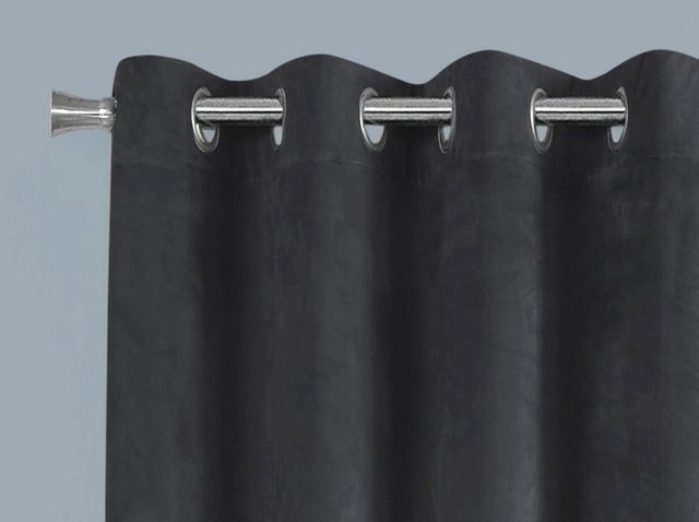 Monarch Specialties Inc. 2-Piece Grey 52" x 95" Room Darkening Curtain Panel Set-4