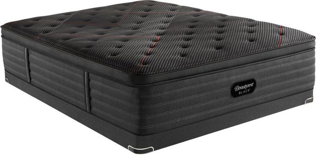 Beautyrest Black® C-Class Innerspring Pillow Top Plush King Mattress and Low Profile Foundation-0
