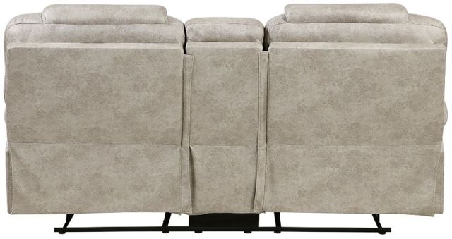 Homelegance® Gainesville Pewter Double Manual Reclining Loveseat with Center Console-3