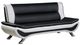 Mazin Furniture Veloce 2 Piece Black/White Sofa & Loveseat Set-4