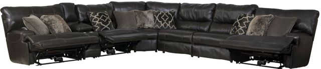 Catnapper® Como 7-Piece Chocolate L-Shape Power Reclining Sectional-2