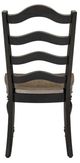 Liberty Furniture Magnolia Manor Antique Black/Weathered Bark Ladder Back Dining Side Chair-4