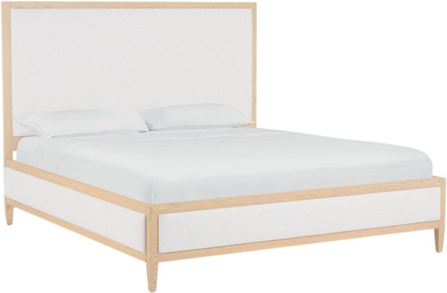 Bassett® Furniture Willow Natural Sand California King Upholstered Panel Bed-0