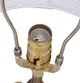 A & B Home Gold/White Table Lamp with Leaf Design-5