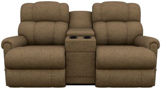 La-Z-Boy® Pinnacle Mink Manual Wall Reclining Loveseat with Console-1