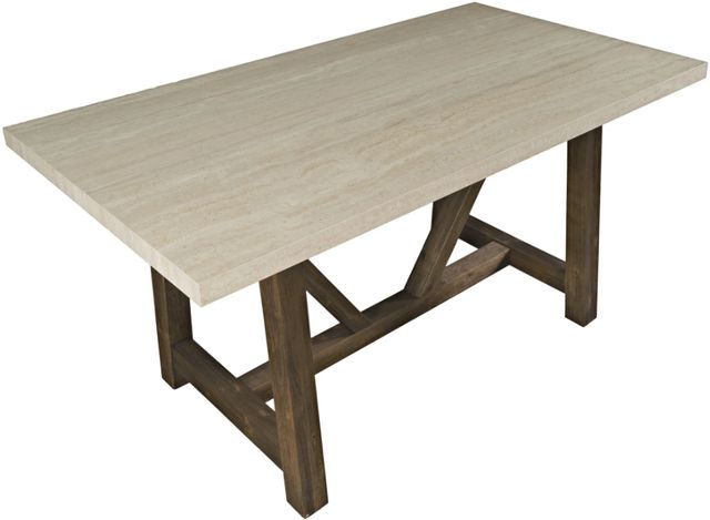 Jofran Inc. Sierrafina 5-Piece Almond/Cortado 87" Dining Table Set -1