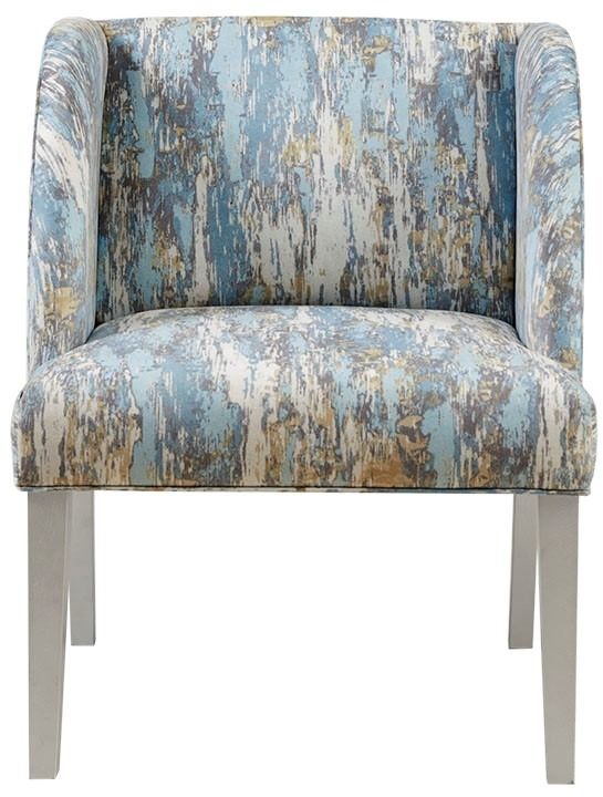 Olliix by Madison Park Delilah Grey/Blue Wingback Accent Lounge Chair-0