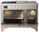Ilve® Majestic III 48" Stainless Steel Pro Style Dual Fuel Natural Gas Range with Solid Door and Copper Trim-1