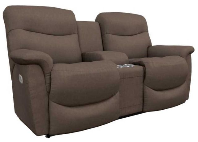 La-Z-Boy® James Mocha Power Reclining Loveseat with Headrest and Console-0