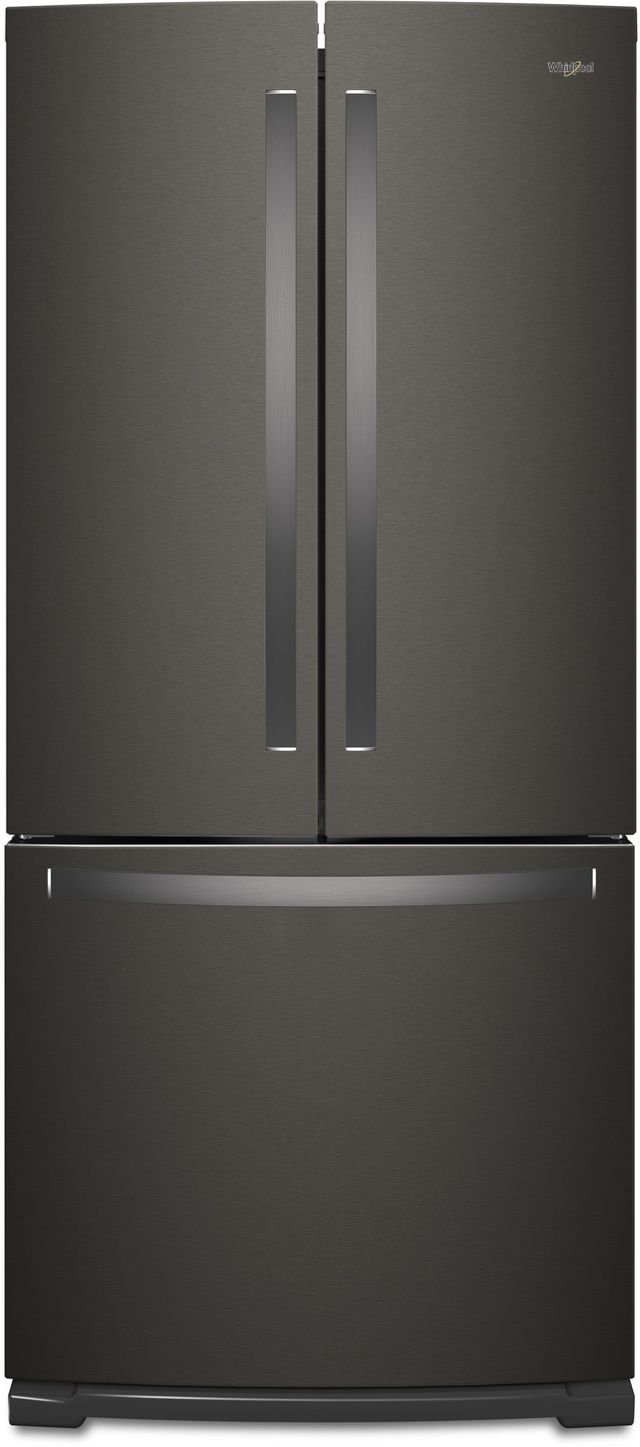 Whirlpool® 19.7 Cu. Ft. Fingerprint Resistant Black Stainless French Door Refrigerator-0