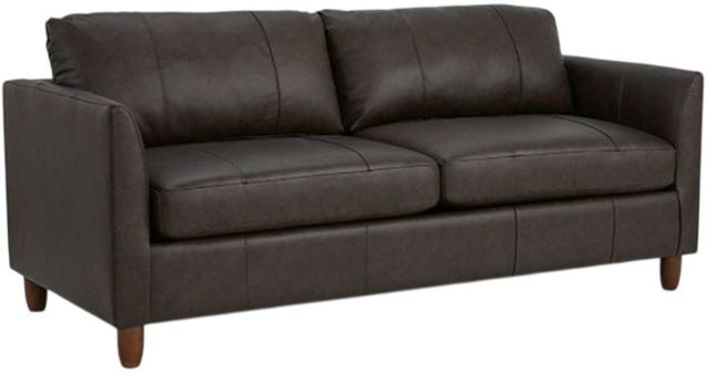 Best® Home Furnishings Customizable Bayment Dark Walnut Leather Queen Sleeper Sofa-1