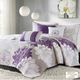 Olliix by Madison Park 6 Piece Purple King/California King Lola Reversible Cotton Printed Coverlet Set-0