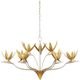 Currey & Company Paradiso Contemporary Gold Leaf/Contemporary Silver Leaf Chandelier-1