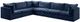 Meridian Furniture Jacob 6-Piece Navy Velvet Modular Sectional Set-0