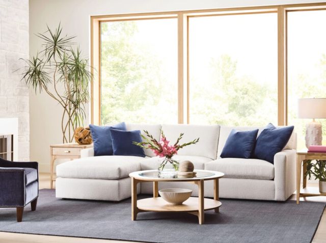 Kincaid® Essence Newport Glass Top Round Coffee Table with Ash Base-2