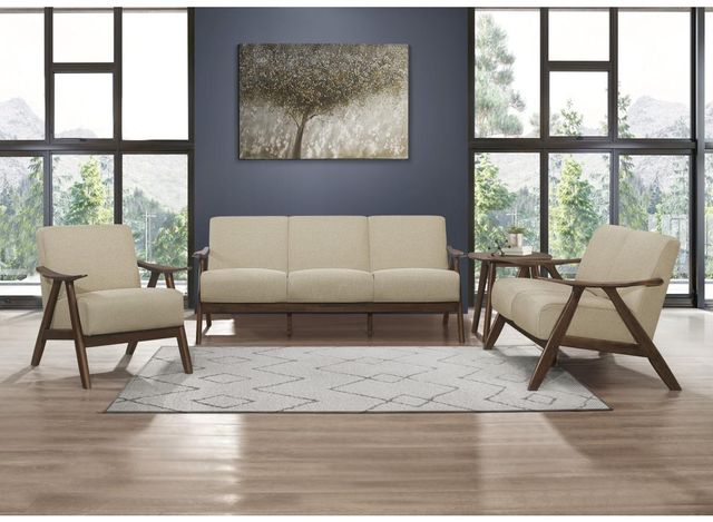 Homelegance® Damala Light Brown/Walnut Sofa-2
