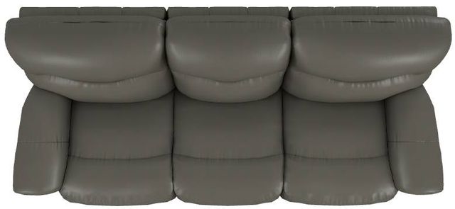 La-Z-Boy® James Charcoal Leather Power Reclining Sofa with Headrest-4