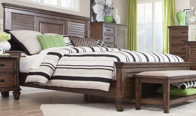 Coaster® Franco 4-Piece Burnished Oak Queen Bedroom Set-1