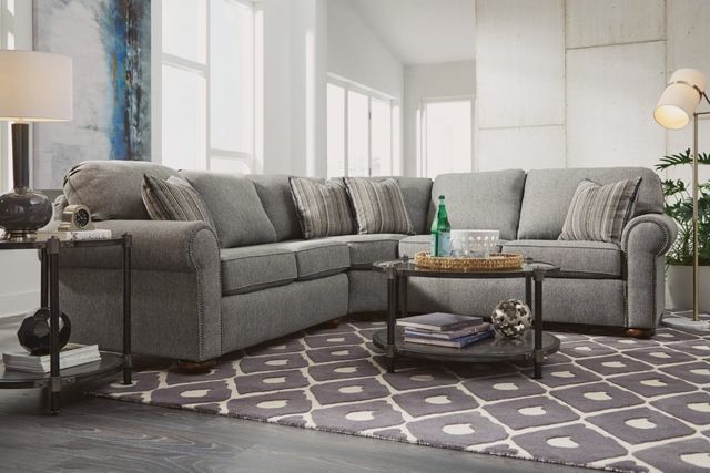 Flexsteel® Preston 3-Piece Sectional with Nailhead Trim-1