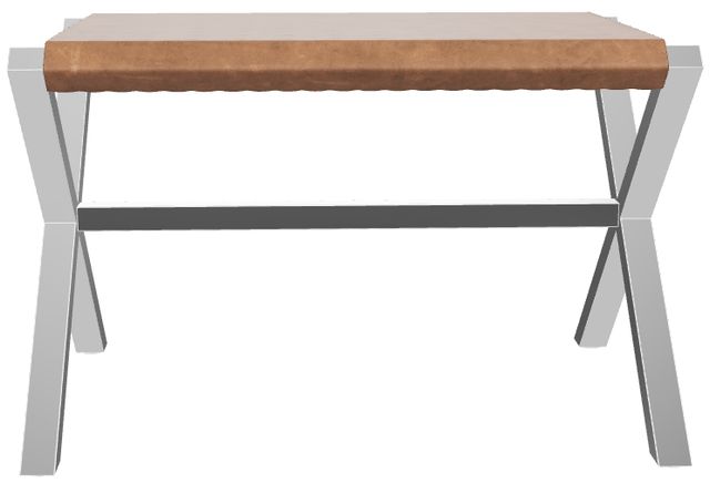 Modus Furniture One Coastal Brown/Stainless Steel Director's Stool-2