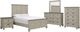 Elements International Farmington 5-Piece Medium Brown/Washed Stone Queen Panel Bedroom Set-0