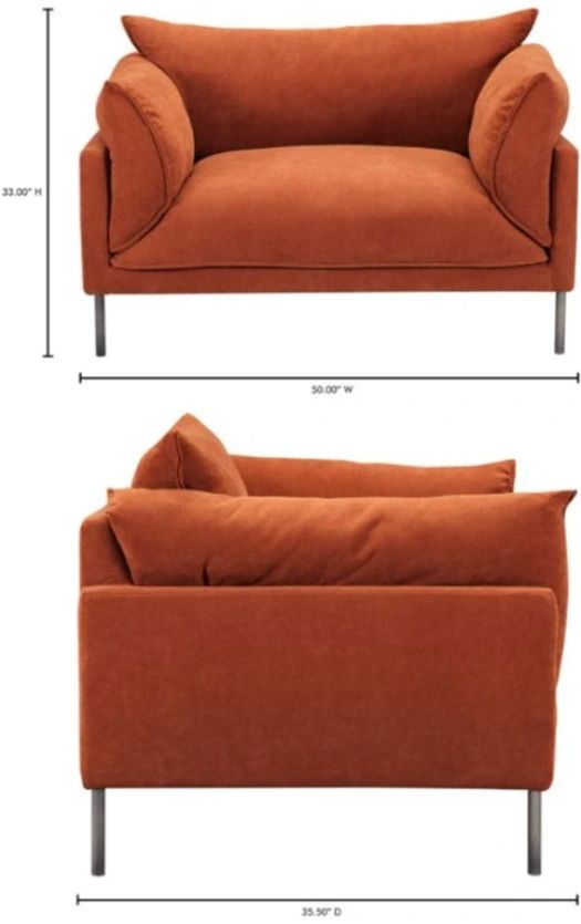 Moe's Home Collection Jamara Burnt Auburn Chair-2