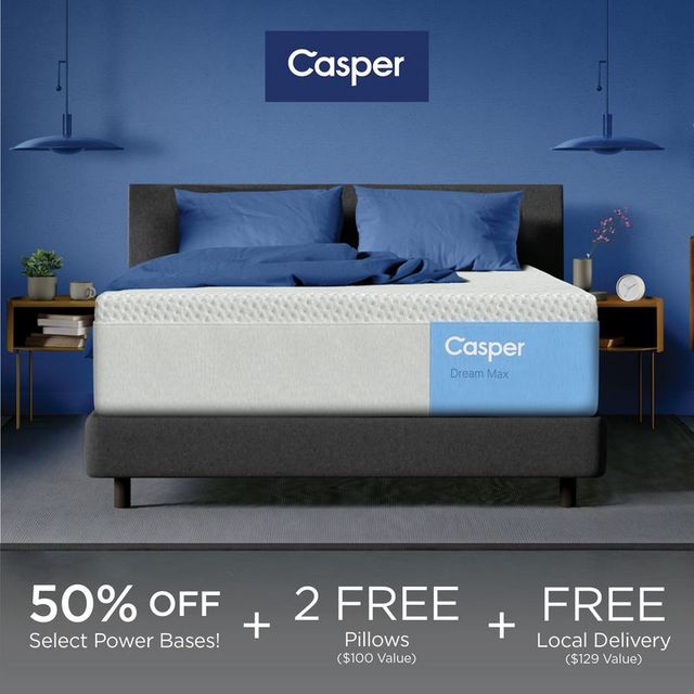 Casper Dream Max 14" Hybrid Medium Plush Tight Top Queen Mattress in a Box