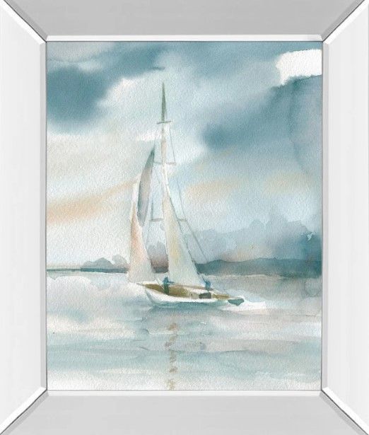 Classy Art Subtle Mist I by Carol Robinson Mirror Framed Wall Art-0