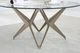 Furniture of America® Alvise Glass Top Coffee Table with Champagne Cross Legs-3