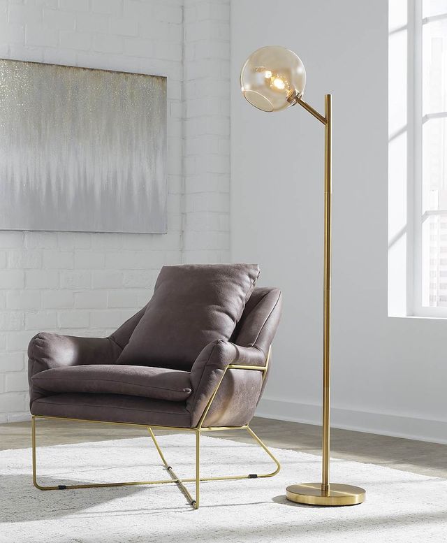 Signature Design by Ashley® Abanson Amber/Gold Floor Lamp-3