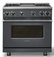 Viking® 7 Series 36" Cast Black Pro Style Liquid Propane Gas Range with 12" Reversible Griddle-3