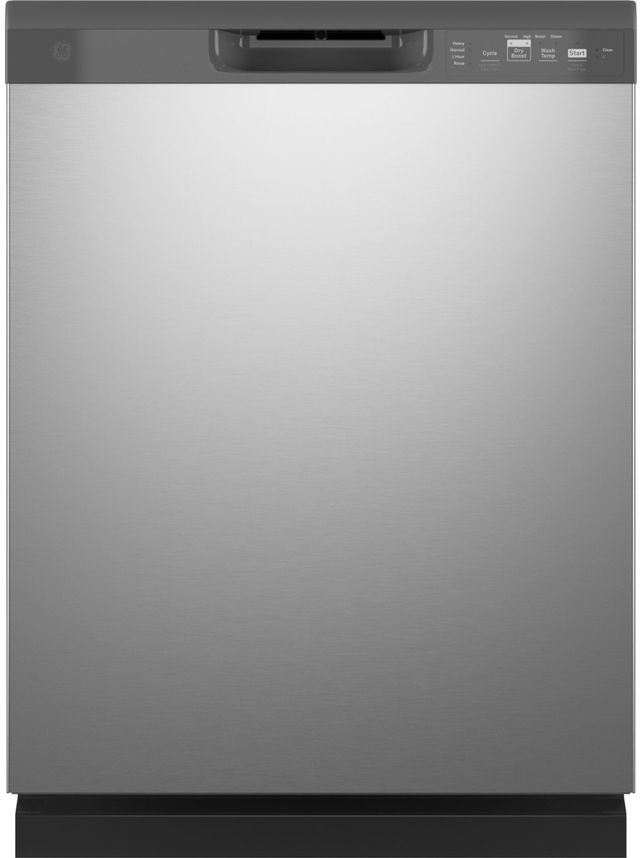 GE® 24" Stainless Steel Built-In Dishwasher with Front Controls and Power Cord-0