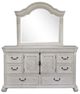 Magnussen Home® Bronwyn Alabaster/Toasted Nutmeg Dresser and Shaped Mirror-3