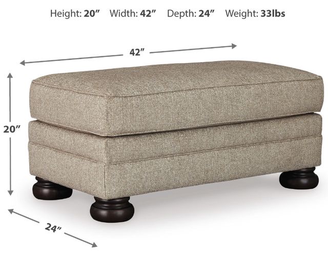 Signature Design by Ashley® Kananwood Oatmeal Ottoman-1