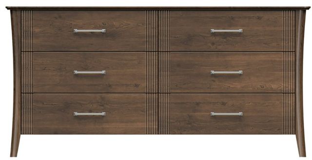 Country View Woodworking Westroom Bedroom Brown Maple 68" Dresser-0