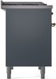 Ilve® Nostalgie II Series 40" Blue Grey Pro Style Dual Fuel Range-3