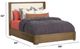 Flexsteel® Normandy Cream/Driftwood Queen Upholstered Storage Panel Bed-2