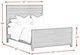Elements International Tobias White Full Panel Bed with LED-2