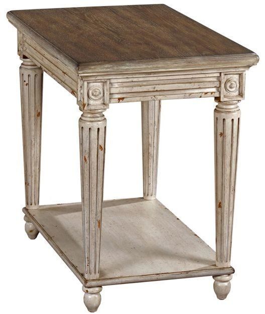 American Drew® Southbury Fossil Charging Chairside Table with Parchment Base-0